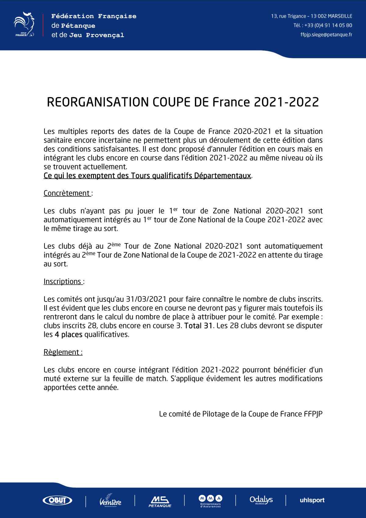 Calendrier Jeu Provencal 2022 Gard
