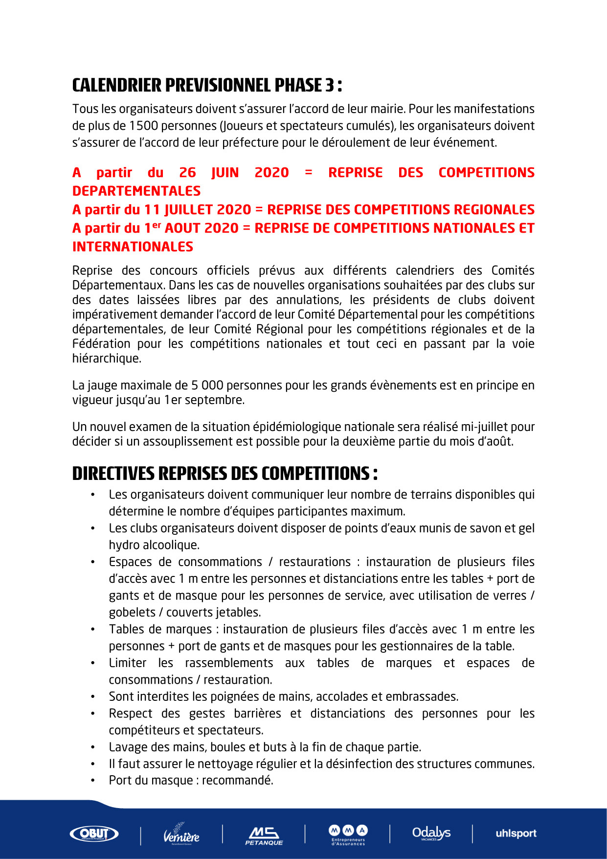 Championnats 2020 calendrier petanque 2021 gard